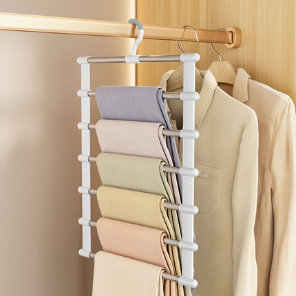 7-Tier Aluminum Pants Hanger Organizer