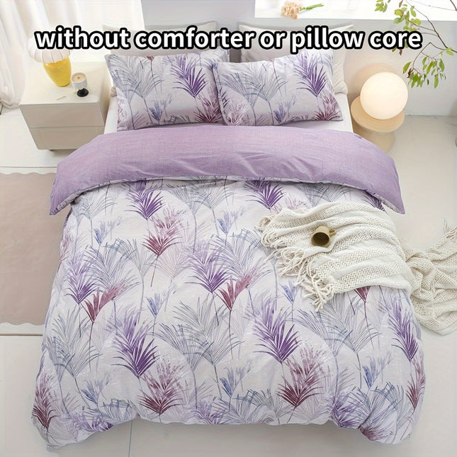 3pcs Smoke Green Printed Down Quilt Cover Set
