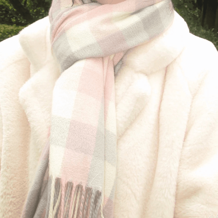 Cozy British-Inspired Plaid Winter Scarf