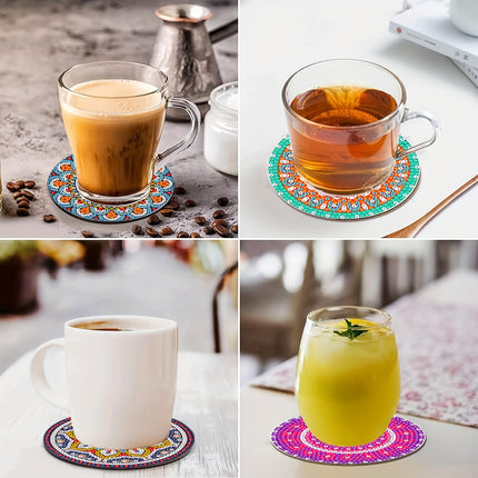 10pcs DIY Diamond Painting Coasters Set