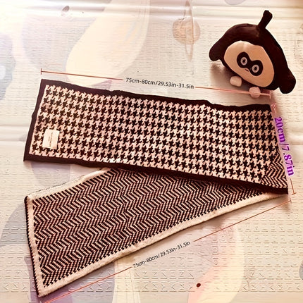 Men's Checkered Winter Fashion Scarf