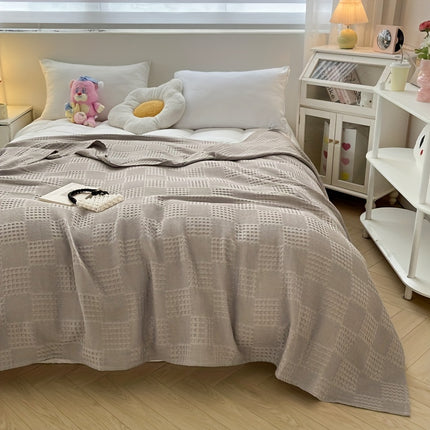 100% Cotton Waffle Blanket - Soft & Skin-Friendly
