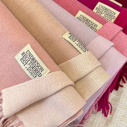 Double-Sided Two-Color Tassel Scarf