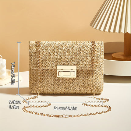 Elegant Crossbody Bag with Chain Strap – Timeless Glam - Monti Bargains