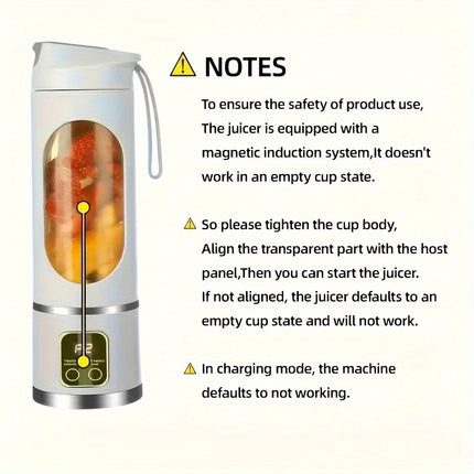 Portable USB-Rechargeable Blender – Perfect for Smoothies & Shakes