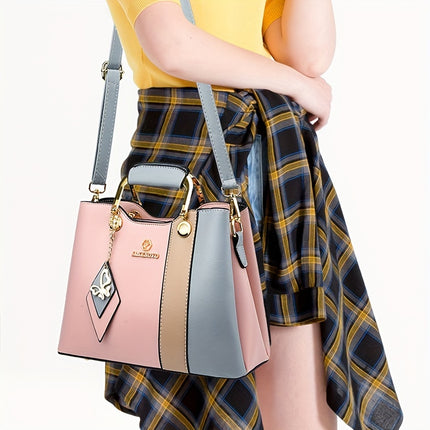 Chic Colorblock Handbag – Stylish, Versatile, Everyday Essential - Monti Bargains