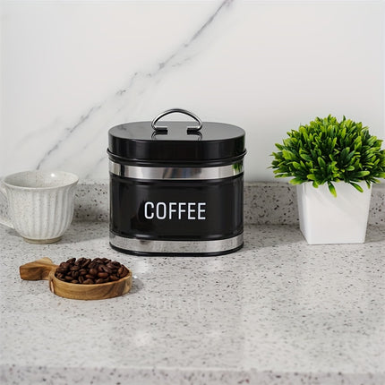 Black Metal Food Canister Set