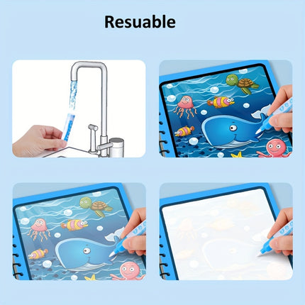 Reusable Magic Water Coloring Books - Monti Bargains