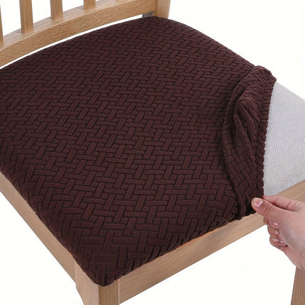 Modern Elastic T-Cushion Chair Slipcover - Stretch Dining Protector