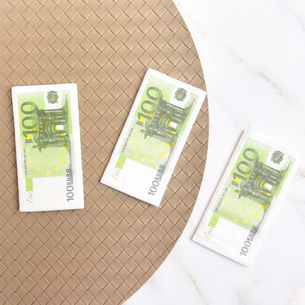 3-Pack 100 Euro Printed Napkins