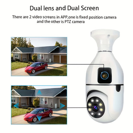 1080P HD WiFi Bulb Camera - 360° Smart Security