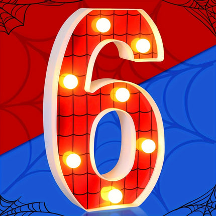 1pc Spider LED Numbers Light For Birthday Decoration