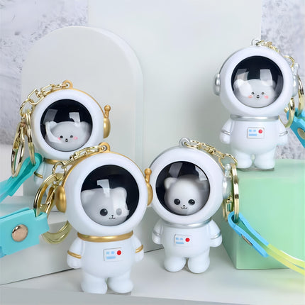 Astronaut Bear Night Light Keychain