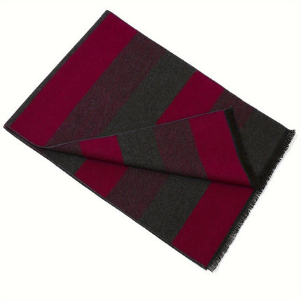 Men’s Luxury Faux Cashmere Plaid Scarf