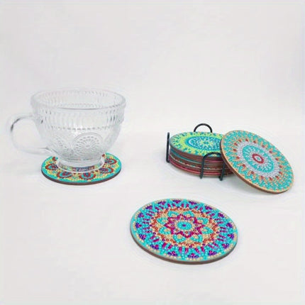 Mandala Diamond Art Coaster Set