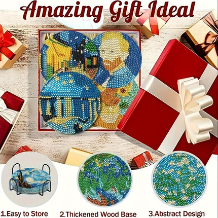 8pcs Diamond Art Coaster Set