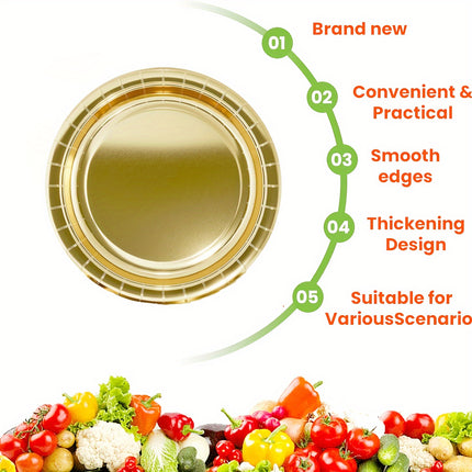 10/20Pcs Golden Disposable  Paper Plates