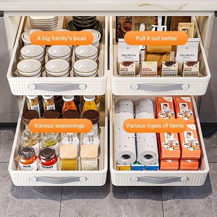 Large Pull-Out Cabinet Organizer Baskets