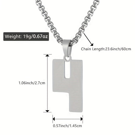 Men's Sports Number Pendant Necklace