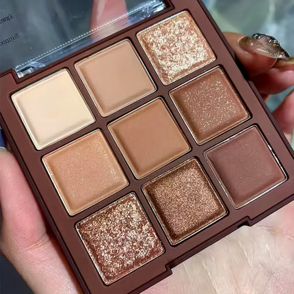 9-Color Chocolate Brown Eyeshadow Palette