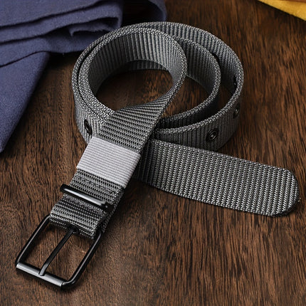 Men's Porous Canvas Pin Buckle Belt