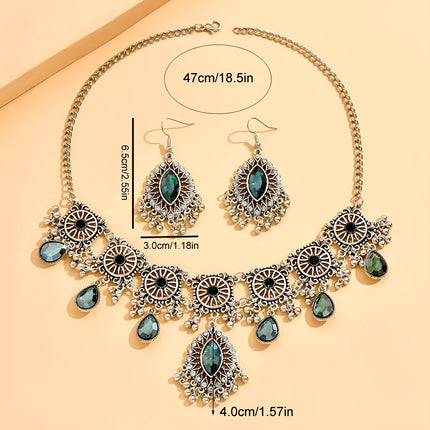 Vintage Hollow Pendant Jewelry Set