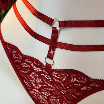 Romantic Floral Lace Lingerie Set