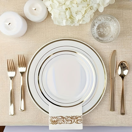 100pcs Elegant Disposable Linen-Feel Napkins