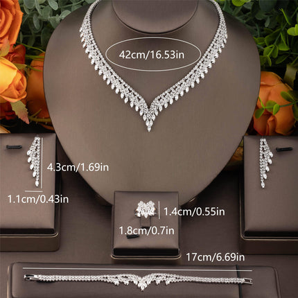 Elegant V-Neck Choker & Earrings Set