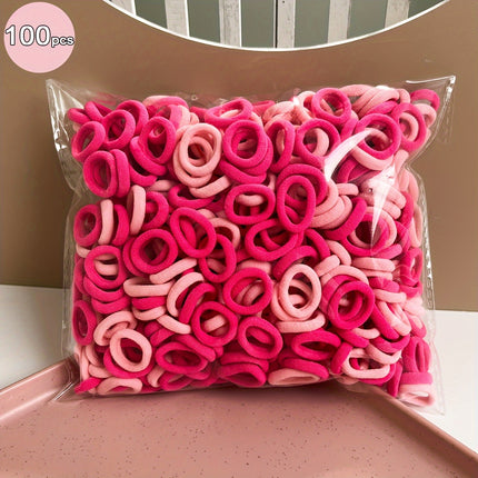 100pcs Vibrant Candy-Colored Hair Ties