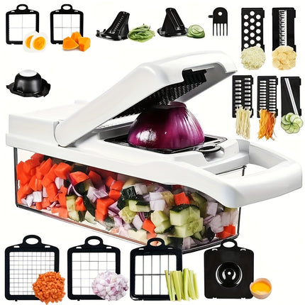 22-in-1 Multifunctional Vegetable Chopper & Slicer Set