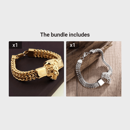 Lion Head Stainless Steel Bracelet