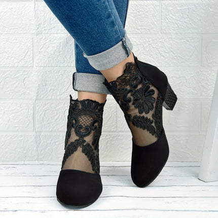 Elegant Lace Ankle Boots