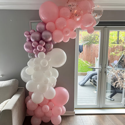 White & Pink Balloon Set – Perfect for Celebrations