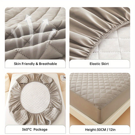 3-Layer Quilted Waterproof Fitted Sheet Protector