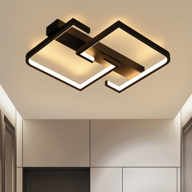 Modern Geometry LED Ceiling Light – Warm & Stylish