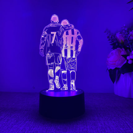 3D Soccer Player Night Light – LED, Battery/USB Powered