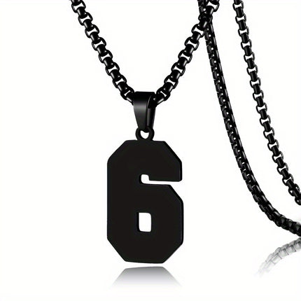 Men's Sports Number Pendant Necklace