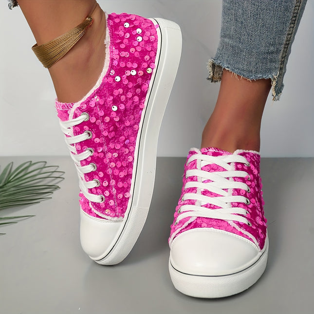 Sparkly Sequin Canvas Sneakers