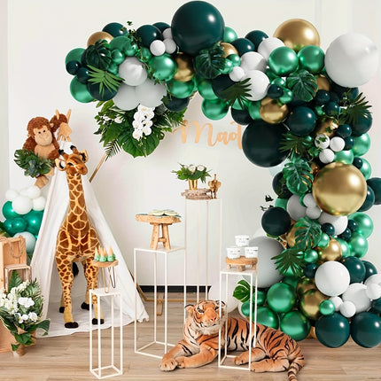 143 pieces of metal green and Golden balloon