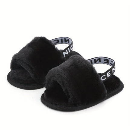 Cute Furry Slip-On House Shoes