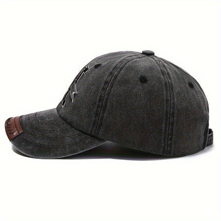 Retro Washed Denim Duckbill Cap
