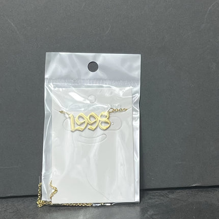Custom Birth Year Stainless Steel Necklace
