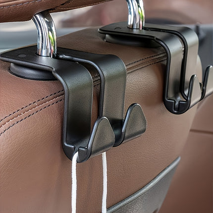 2-Pack Car Seat Back Hooks – Space-Saving Organizer Clips