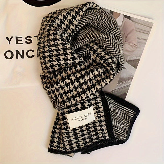 Men's Checkered Winter Fashion Scarf