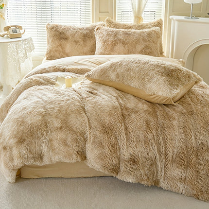 Tie-Dye Plush Duvet Cover Set - Soft & Cozy