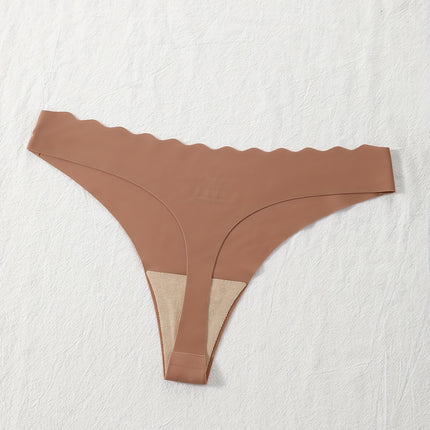 8pcs Women's Solid Color Thong Panties