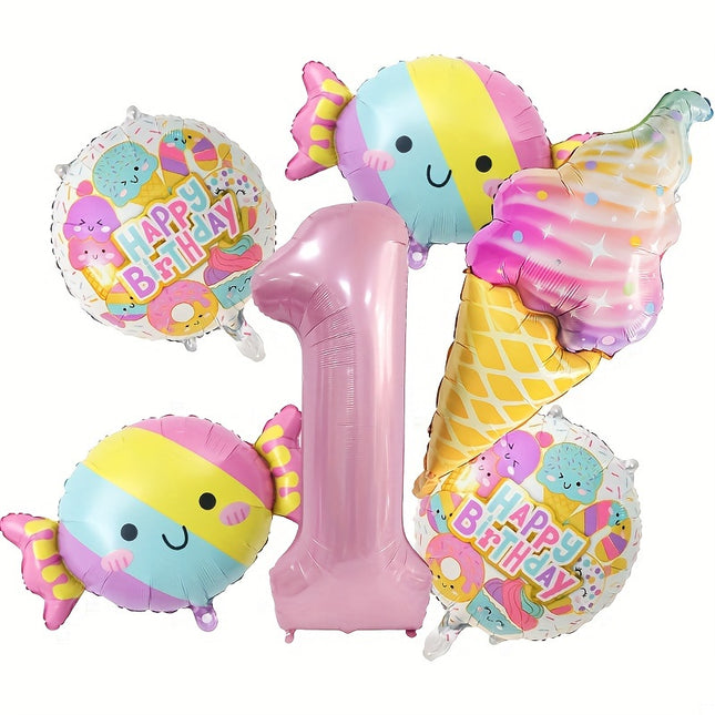 Birthday Party Decorations 81.28 cm Pink Number Balloons