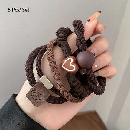 Heart & Smile Elastic Hair Ties