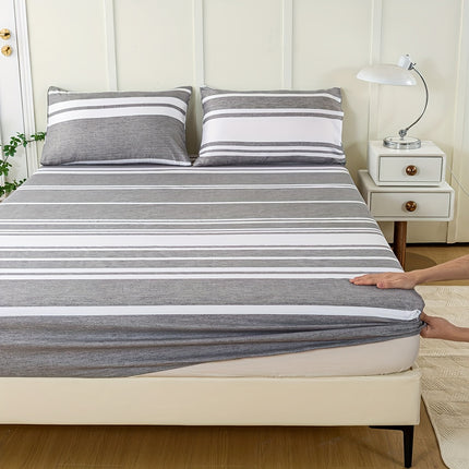 Striped Print Bedding Set - Soft, Comfortable All-Season Set